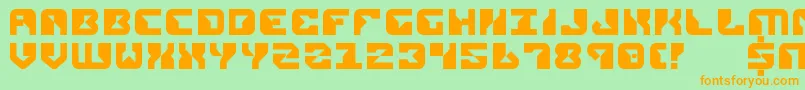 Rep2 Font – Orange Fonts on Green Background