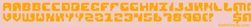 Rep2 Font – Orange Fonts on Pink Background
