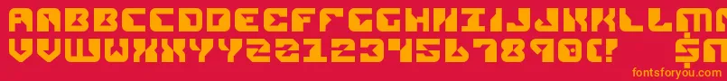 Rep2 Font – Orange Fonts on Red Background