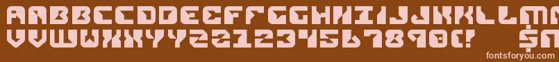 Rep2 Font – Pink Fonts on Brown Background
