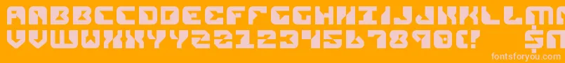 Rep2 Font – Pink Fonts on Orange Background