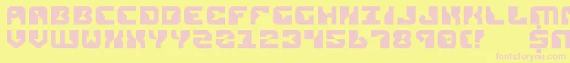 Rep2 Font – Pink Fonts on Yellow Background