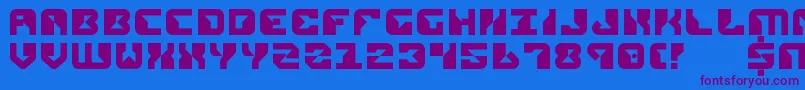 Rep2 Font – Purple Fonts on Blue Background