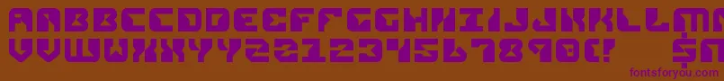 Rep2 Font – Purple Fonts on Brown Background