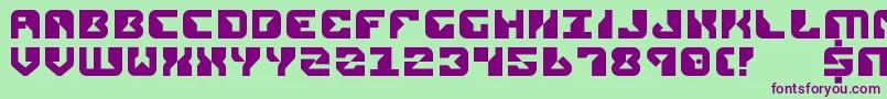Rep2 Font – Purple Fonts on Green Background