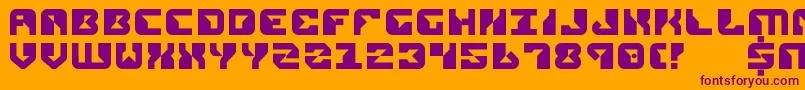 Rep2 Font – Purple Fonts on Orange Background
