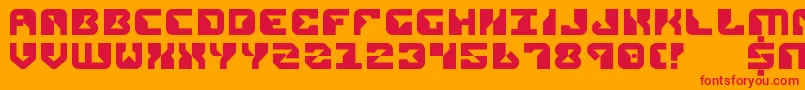 Rep2 Font – Red Fonts on Orange Background