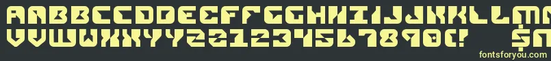 Rep2 Font – Yellow Fonts on Black Background