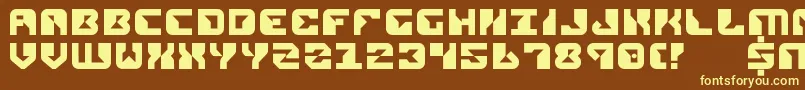 Rep2 Font – Yellow Fonts on Brown Background