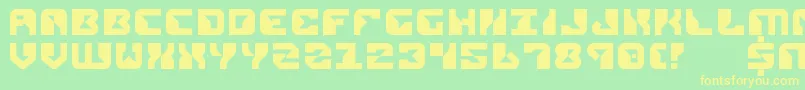 Rep2 Font – Yellow Fonts on Green Background