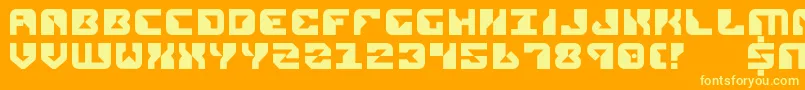 Rep2 Font – Yellow Fonts on Orange Background