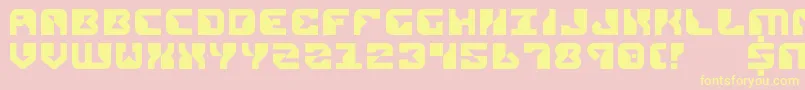 Rep2 Font – Yellow Fonts on Pink Background