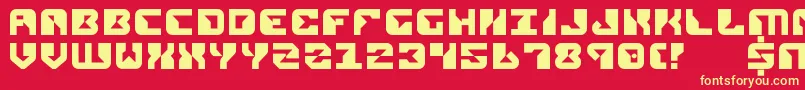 Rep2 Font – Yellow Fonts on Red Background