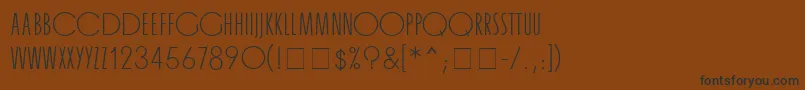OrgandaMn-fontti – mustat fontit ruskealla taustalla