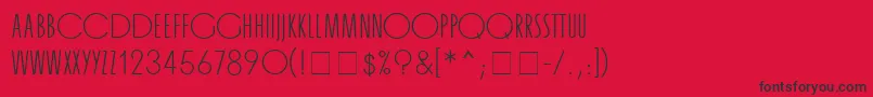フォントOrgandaMn – 赤い背景に黒い文字