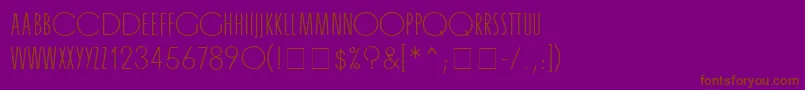 OrgandaMn Font – Brown Fonts on Purple Background