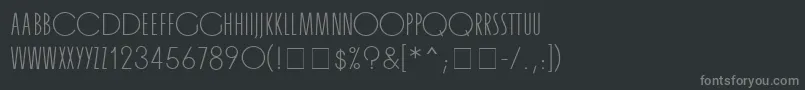 OrgandaMn-fontti – harmaat kirjasimet mustalla taustalla