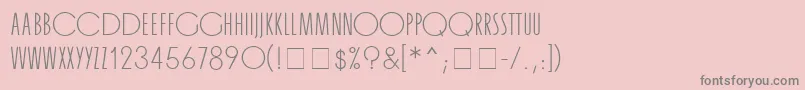 フォントOrgandaMn – ピンクの背景に灰色の文字
