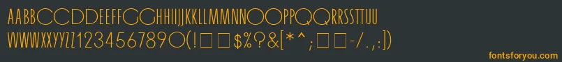 Шрифт OrgandaMn – оранжевые шрифты на чёрном фоне