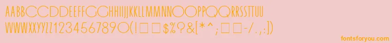 OrgandaMn Font – Orange Fonts on Pink Background