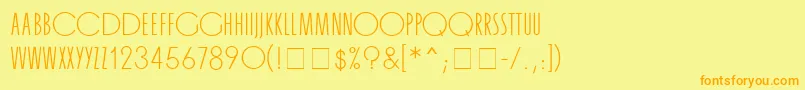 Шрифт OrgandaMn – оранжевые шрифты на жёлтом фоне