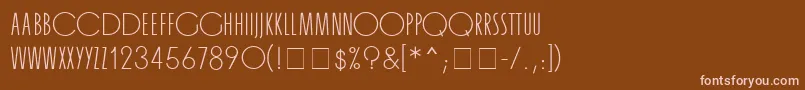 Шрифт OrgandaMn – розовые шрифты на коричневом фоне