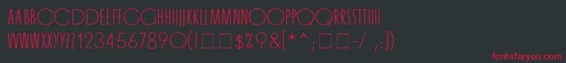 OrgandaMn Font – Red Fonts on Black Background