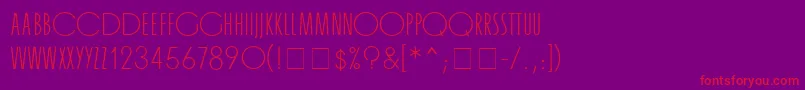 OrgandaMn-Schriftart – Rote Schriften auf violettem Hintergrund