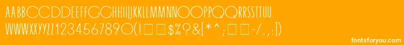 OrgandaMn-Schriftart – Weiße Schriften auf orangefarbenem Hintergrund
