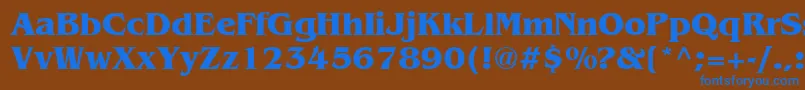Bengbold Font – Blue Fonts on Brown Background
