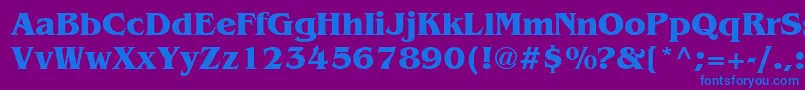 Bengbold Font – Blue Fonts on Purple Background