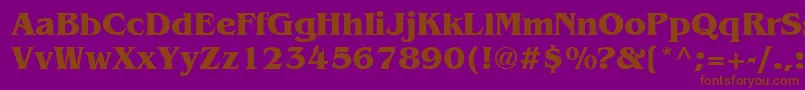 Bengbold Font – Brown Fonts on Purple Background