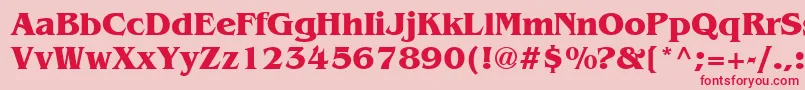 Bengbold Font – Red Fonts on Pink Background