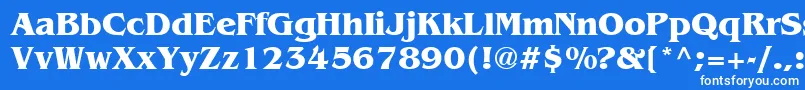Bengbold Font – White Fonts on Blue Background