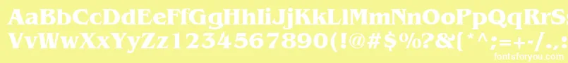 Bengbold Font – White Fonts on Yellow Background