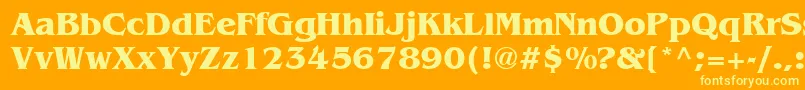 More about Bengbold Font Bengbold Font – Yellow Fonts on Orange Background