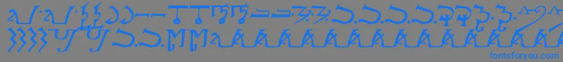 AlphabetOfTheMagi Font – Blue Fonts on Gray Background
