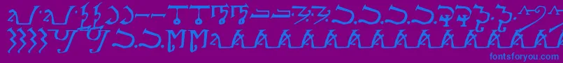 AlphabetOfTheMagi Font – Blue Fonts on Purple Background