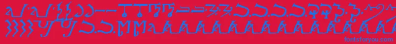 AlphabetOfTheMagi Font – Blue Fonts on Red Background