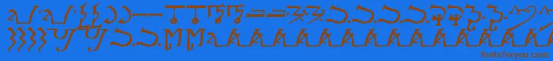 AlphabetOfTheMagi Font – Brown Fonts on Blue Background
