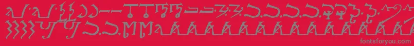AlphabetOfTheMagi Font – Gray Fonts on Red Background