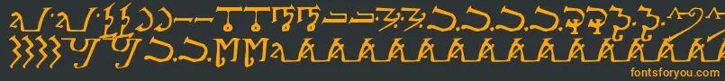 フォントAlphabetOfTheMagi – 黒い背景にオレンジの文字