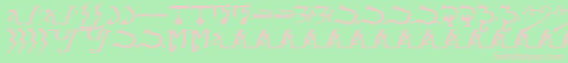 AlphabetOfTheMagi Font – Pink Fonts on Green Background