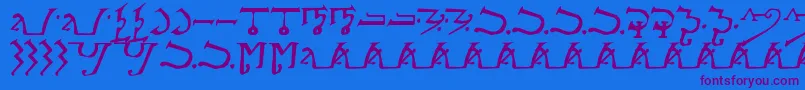 AlphabetOfTheMagi Font – Purple Fonts on Blue Background