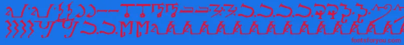 AlphabetOfTheMagi Font – Red Fonts on Blue Background