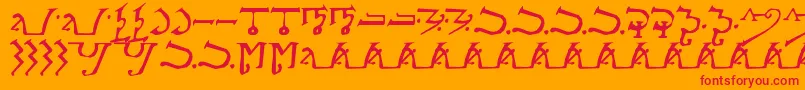 AlphabetOfTheMagi Font – Red Fonts on Orange Background