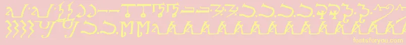 AlphabetOfTheMagi Font – Yellow Fonts on Pink Background