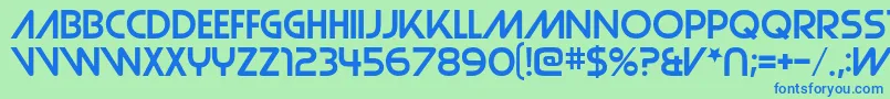 Strasua Font – Blue Fonts on Green Background