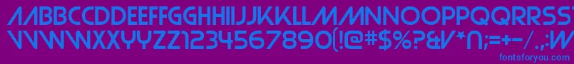 Strasua Font – Blue Fonts on Purple Background