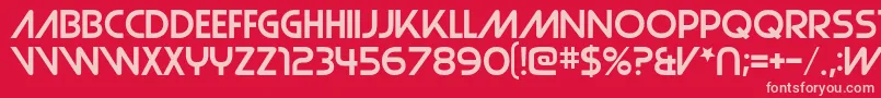 Strasua Font – Pink Fonts on Red Background